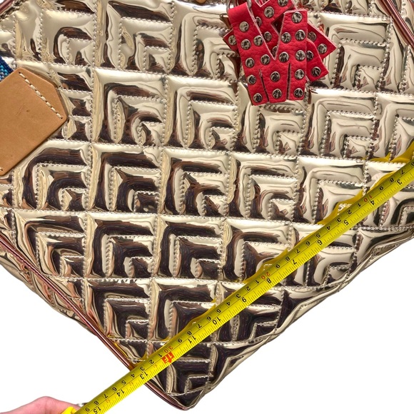 Consuela Bags Consuela Gold And Blue Tote Bag Made In Mexico Poshmark